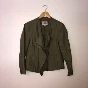 Olive Green Asymmetrical Jacket